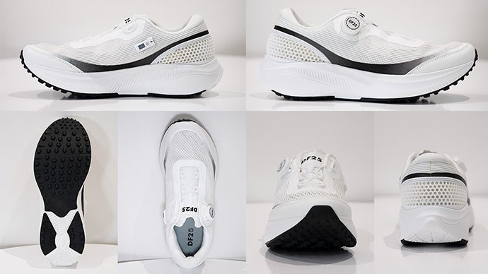 超美品　快適　ドライフィットDF25 ゴルフシューズ ゴルフ革命】足裏から風が抜ける！DRY FEET 25でムレ軽減