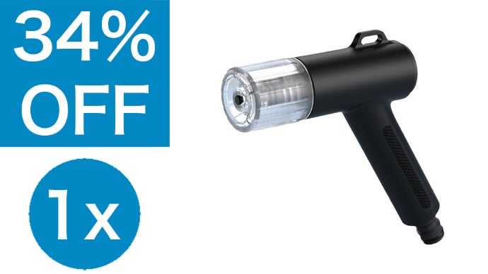 電源不要でプロ級の洗浄力】洗車&掃除に最適な超小型高圧洗浄ノズル