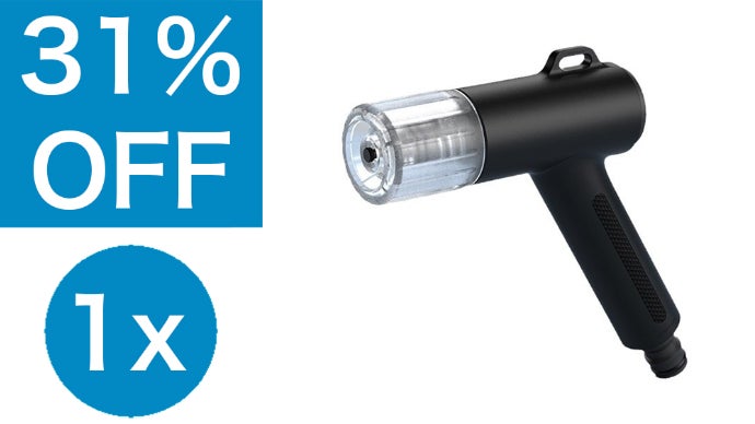 電源不要でプロ級の洗浄力】洗車&掃除に最適な超小型高圧洗浄ノズル