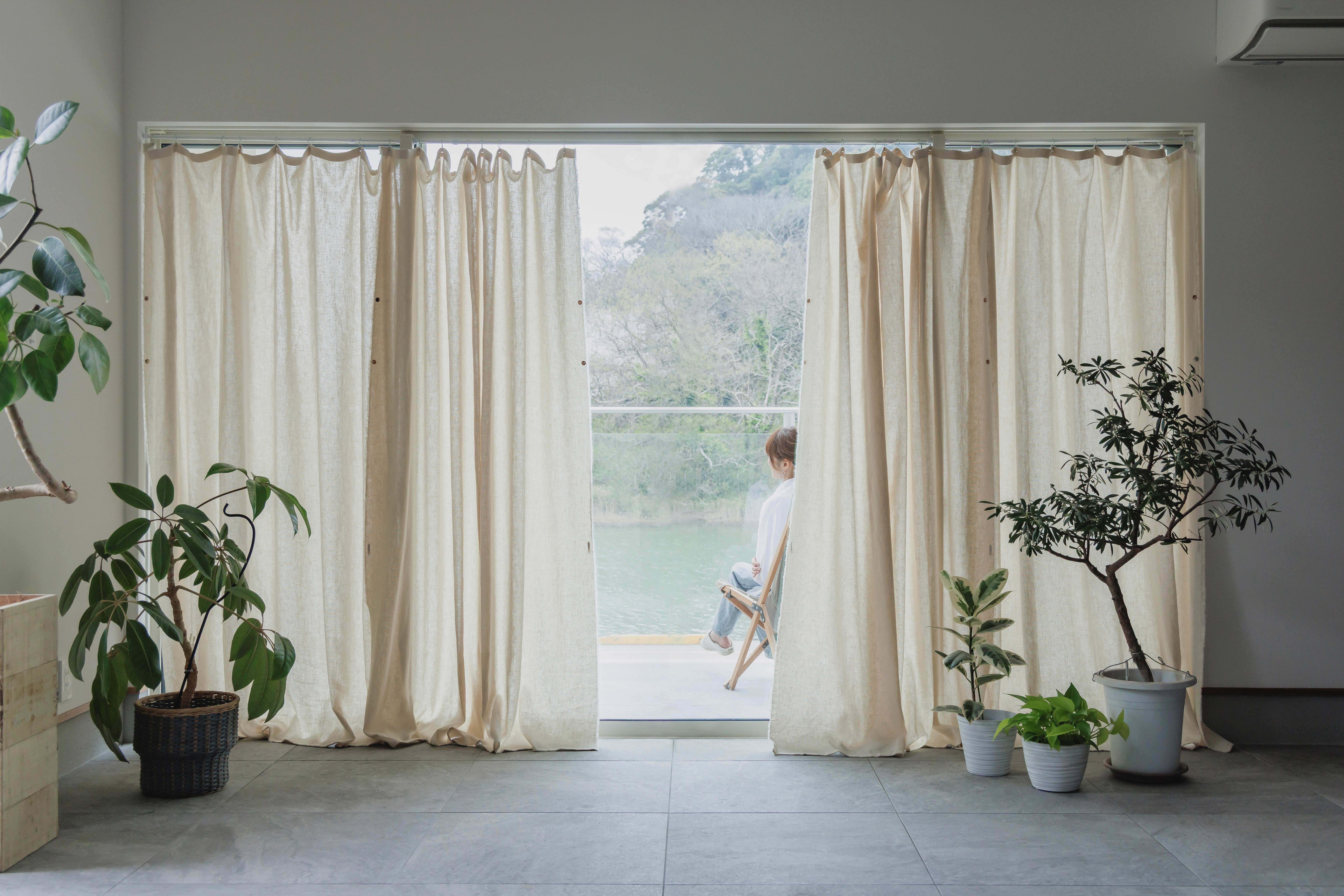 カーテン 更に❗️大幅値下げ❗️ これ1枚吊るだけ|ニオイ・湿気・収納もスッキリ解決|天然100