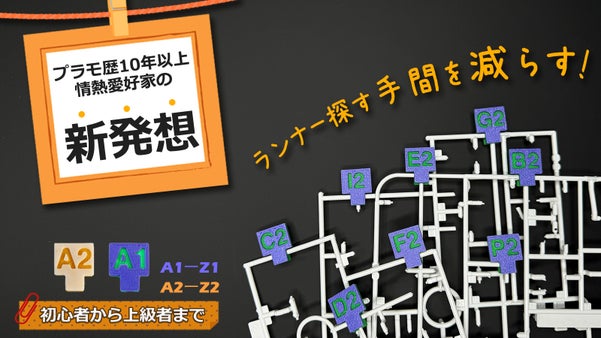 【ランナー探す手間を軽減】プラモデル作りの相棒‐見やすいランナー識別クリップ