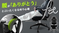 腰ラク革命！あなたの身体に、やさしくフィットする【オフィスチェア】