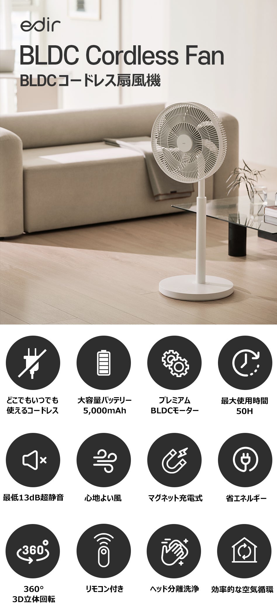 コードレス扇風機 1台でミストも送風もOK。場所すら選ばないシャークの変幻自在な