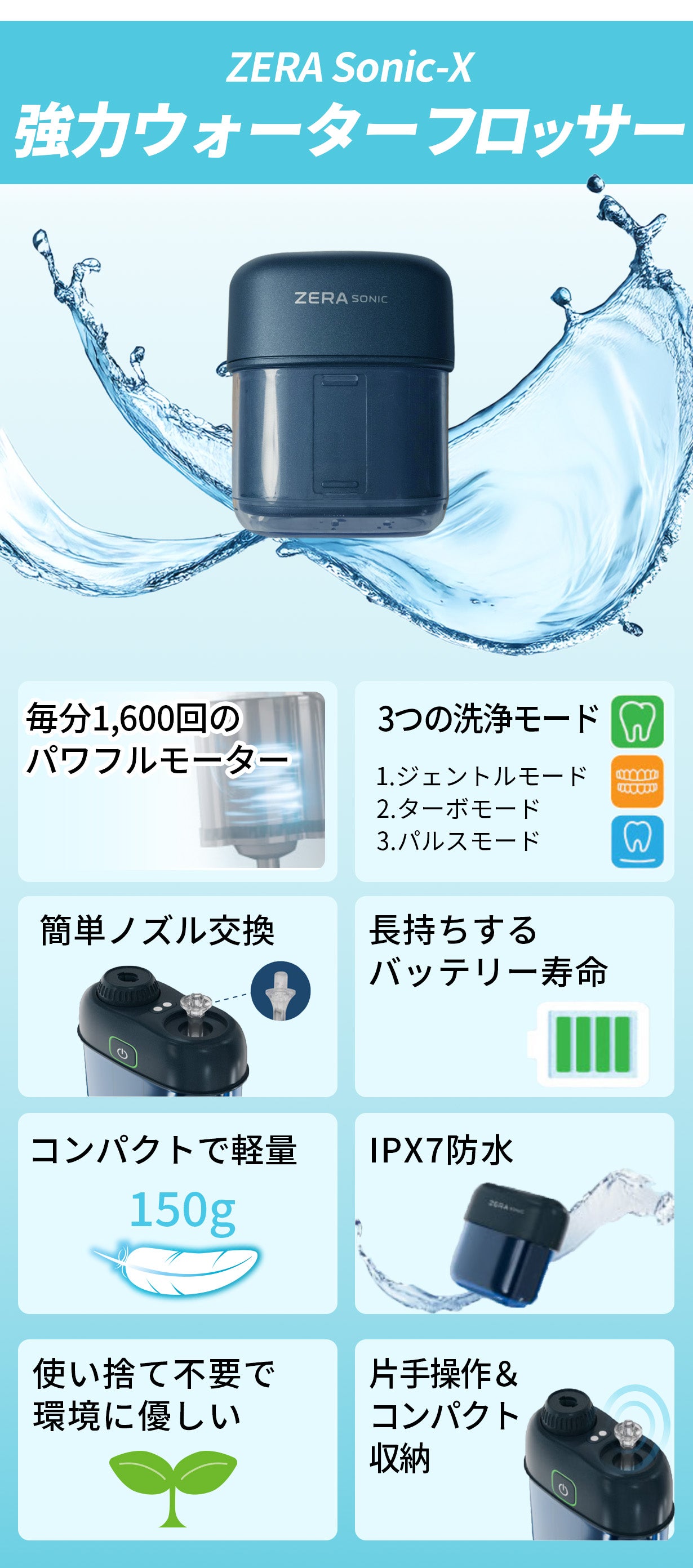 150gでプロ仕様のパワフル洗浄！ポケットサイズでどこでも本格ケア