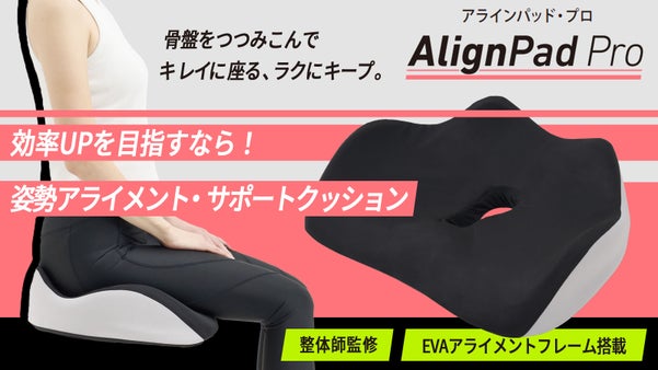 美姿勢キープで効率化！仕事・ゲームに熱中したいなら整体師監修の姿勢補正クッション