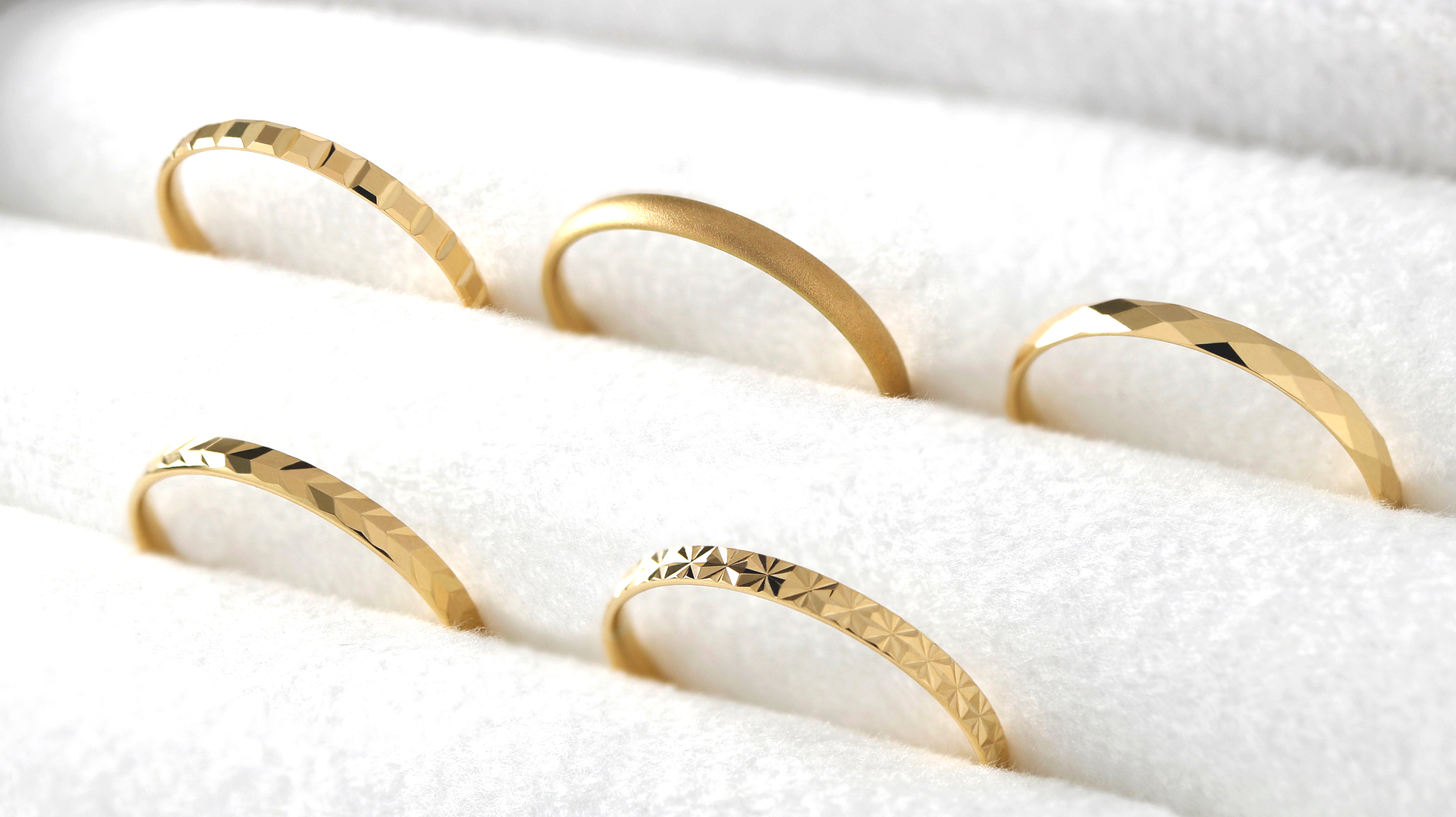 熟練職人がひとつひとつ手作業で作る18金リング｜上質な輝きと確かな