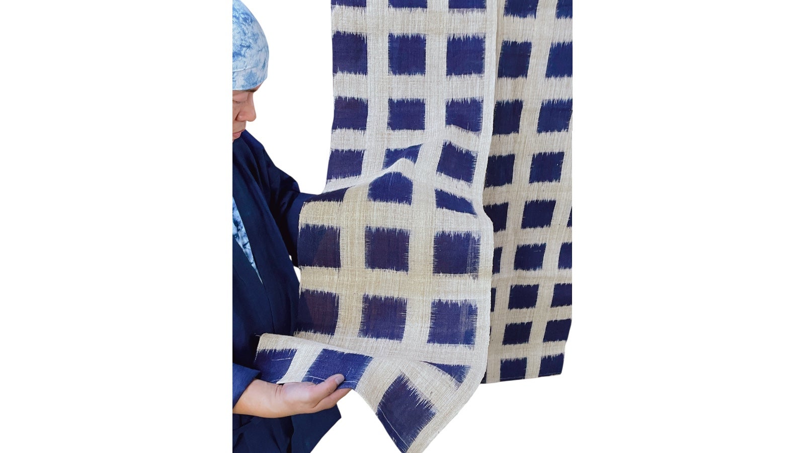 【新品】武州正藍染  手染めのれん85×150cm　かすり 長年の時を経て逸品が蘇る、武州正藍染の秘蔵コレクション』｜マクアケ