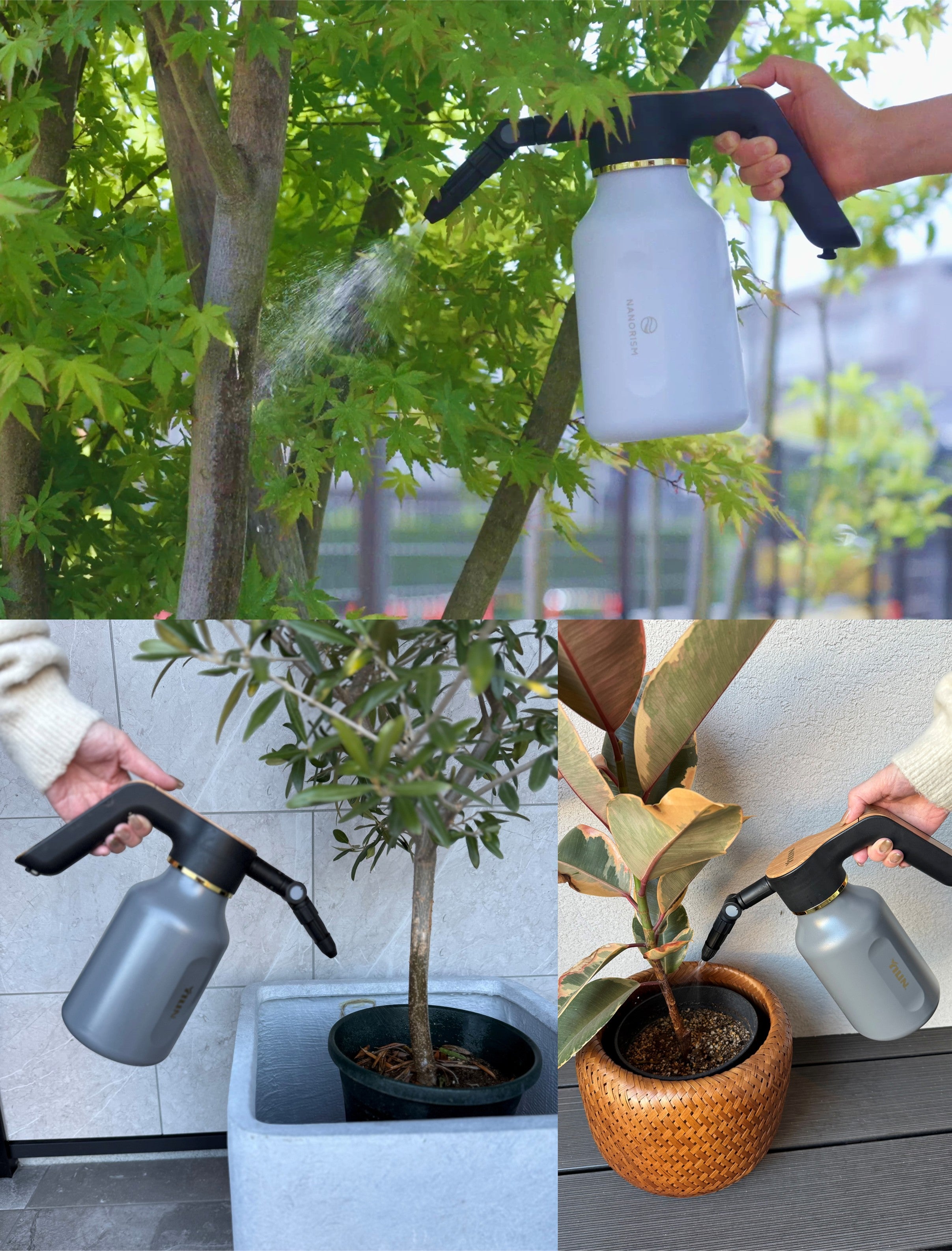 水を入れるだけ。1億8千万のナノバブルが植物を変える。持ち運べる