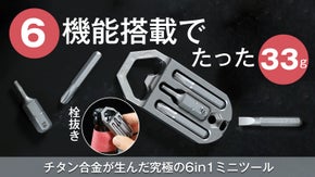 秒で対応！ミニツールの最適解！チタン合金製【マルチツールキーホルダー】