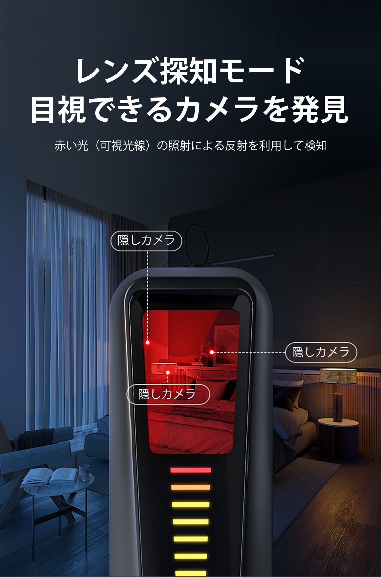 次世代のプライバシー対策！】ポータブル盗聴・盗撮・追跡発見機｜X18
