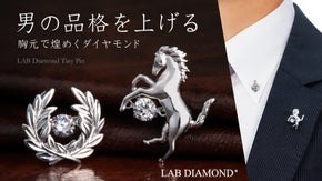 ビジネスマン必見！ダイヤモンドが襟元で揺れて煌めくタイニーピン