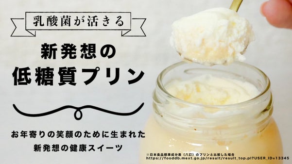健康と美味しさの新発想！乳酸菌が活きる低糖質*プリン