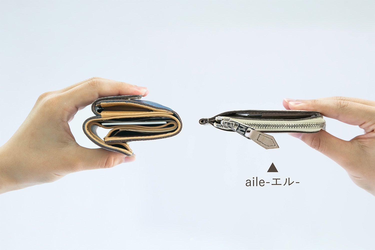 【美品】　新進工房　SINSIN　aile3　エル　マネークリップ　ブラック 最薄・最小】小銭も入るマネークリップ aile-エル-｜SENNYU