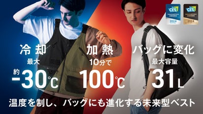 もう「暑い、寒い、重い」は過去になる。CES受賞技術搭載。温冷変形