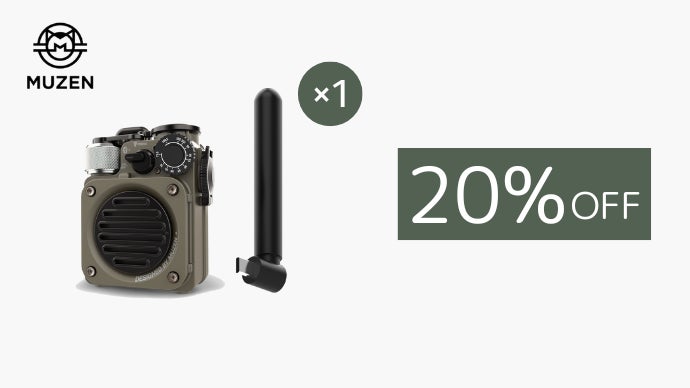 【新品未使用】 MUZEN Wild Mini 第3世代 ジャングルグリーン MUZEN MWPVXI2JUNGLEGREEN Wild Mini Bluetoothスピーカー