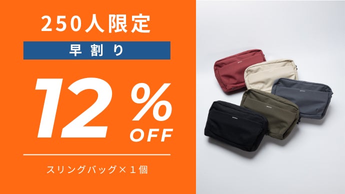 荷物にあわせて姿を変えるスリングバッグ！一眼カメラのバッグにも！（グレー） 5色のカラバリ】荷物にあわせて姿を変えるスリングバッグ！一眼カメラ