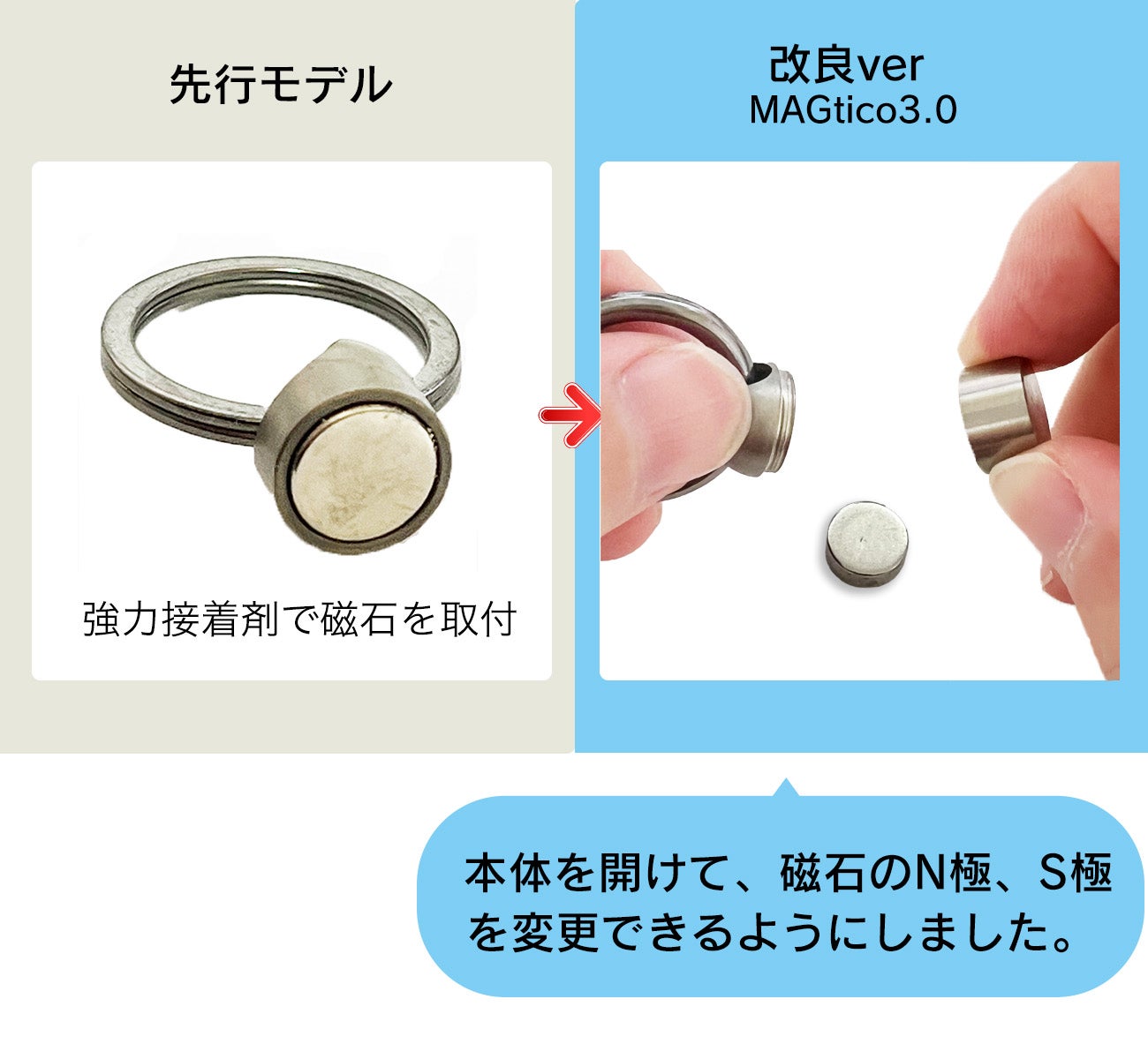アンコール】忘れ物防止第3弾！チタン製マグネットコネクターで鍵も
