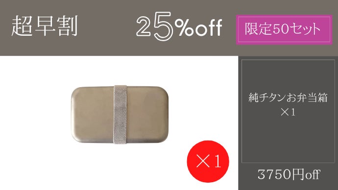 一生モノの純チタン製シリーズ第30弾「お弁当箱」～無骨にして精巧