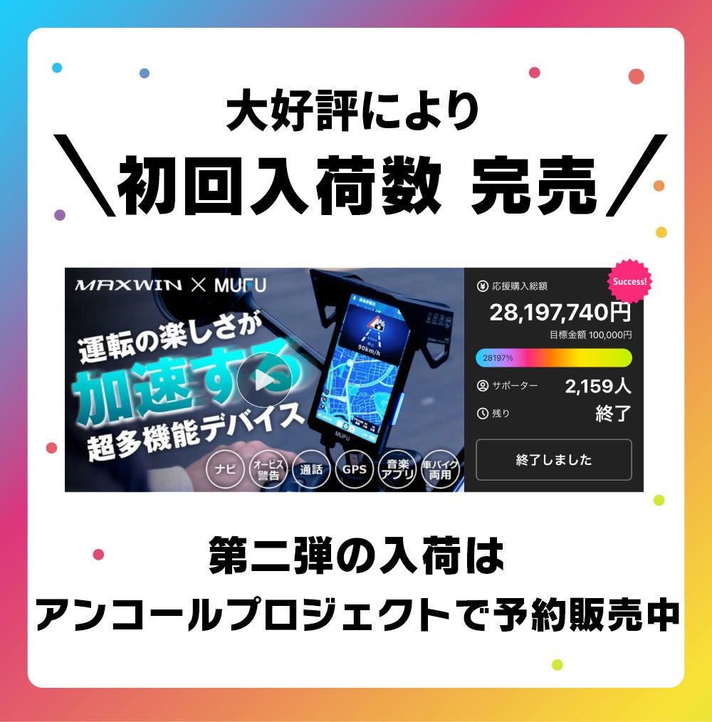 自動でオービス検知！MUFUシリーズ最新作ルートの先が見える縦型