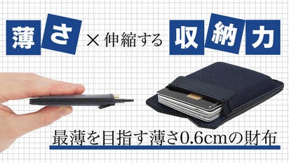 前作1267人が応援購入、未来を先取り、薄さと収納力を調整できる薄くて