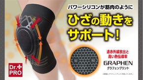まるで筋肉！伸縮自在パワーシリコンがひざを守る！遠赤と蓄熱に優れた新サポーター！