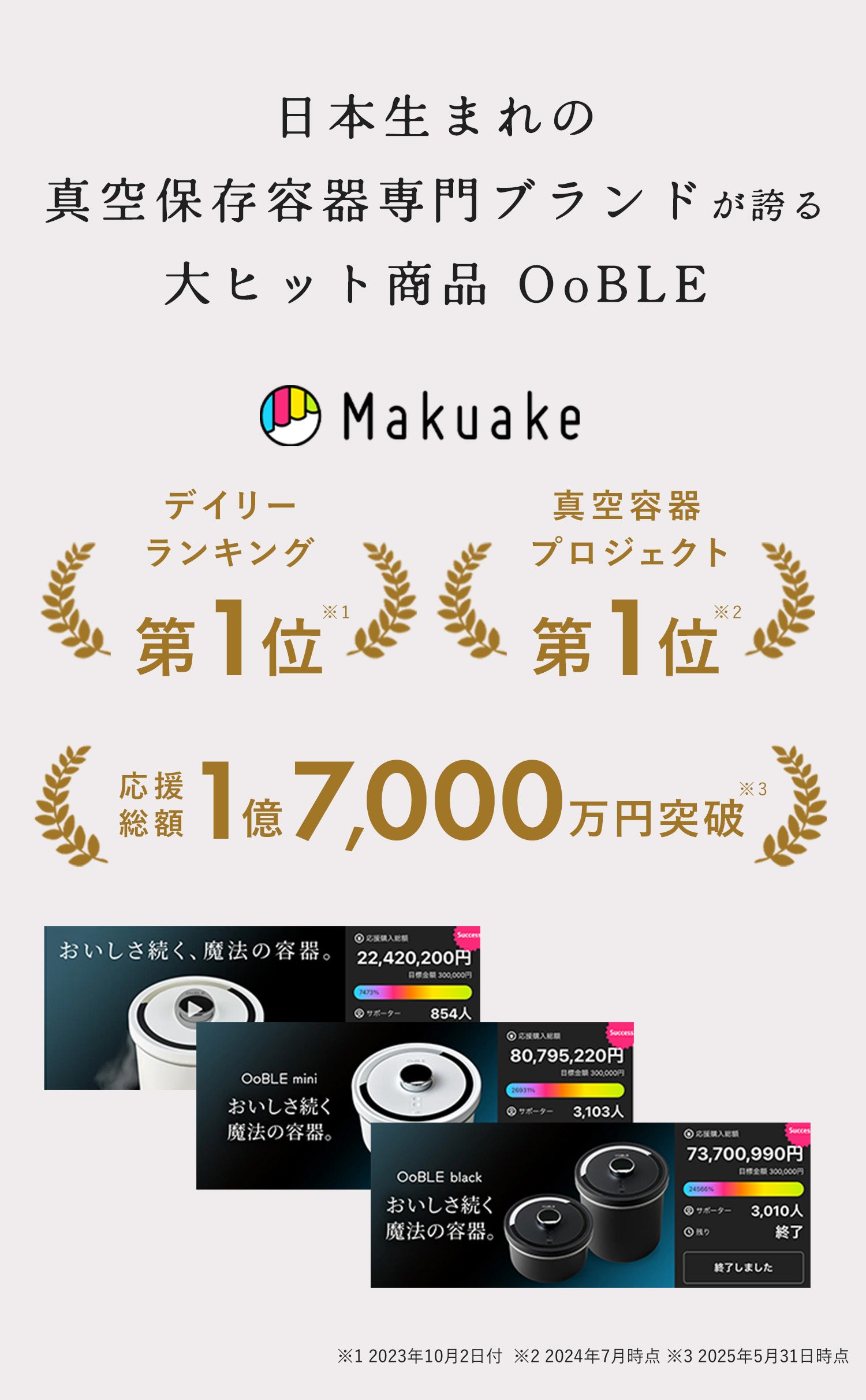 食材のおいしさをキープする真空保存容器 OoBLE×ジャーナル