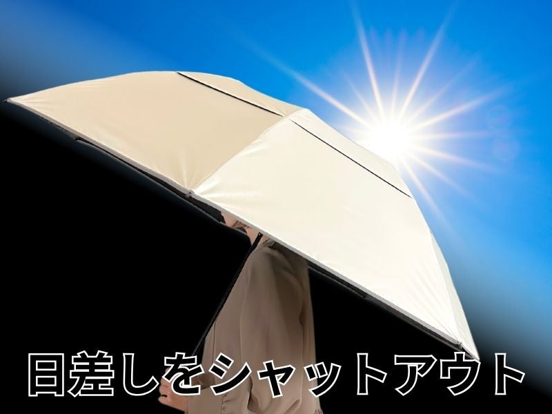 3秒乗車】濡れるスキを与えない。雨x暑さx強風に対応したワイド傘で