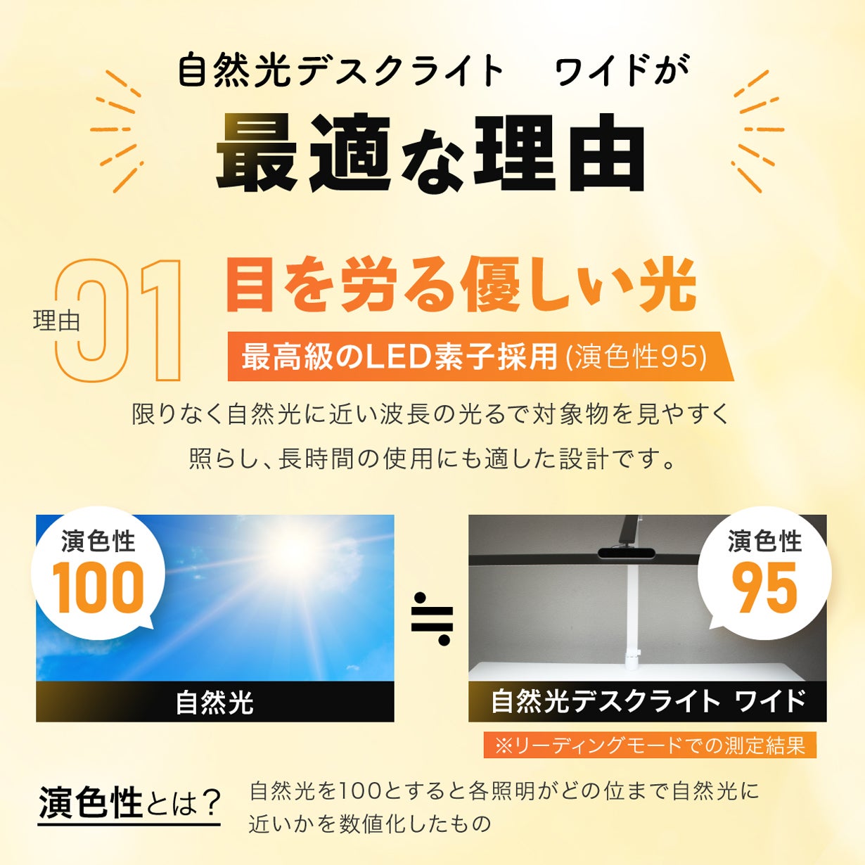 広い範囲をマルっと照射！目に優しいLED自然光デスクライトにスタンド