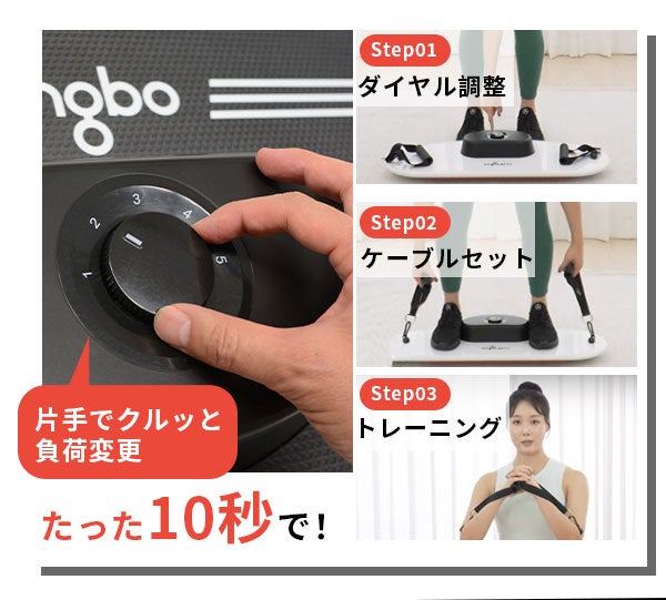 10秒開始！脂肪燃焼も引き締めも1台で。オールインワンホームジム