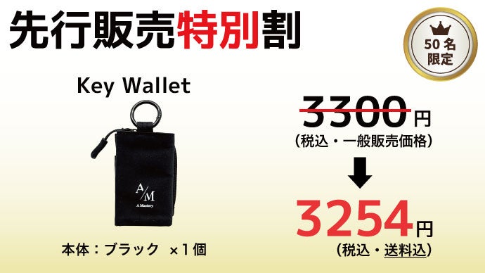 【新品】Makuake発　キーウォレット 透明窓から押すだけ1秒】「ちょっと出かける」が変わる。鍵の
