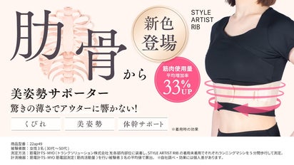 着けるだけで“くびれ習慣”！超極薄0.4mmの美姿勢ベルトに待望の新