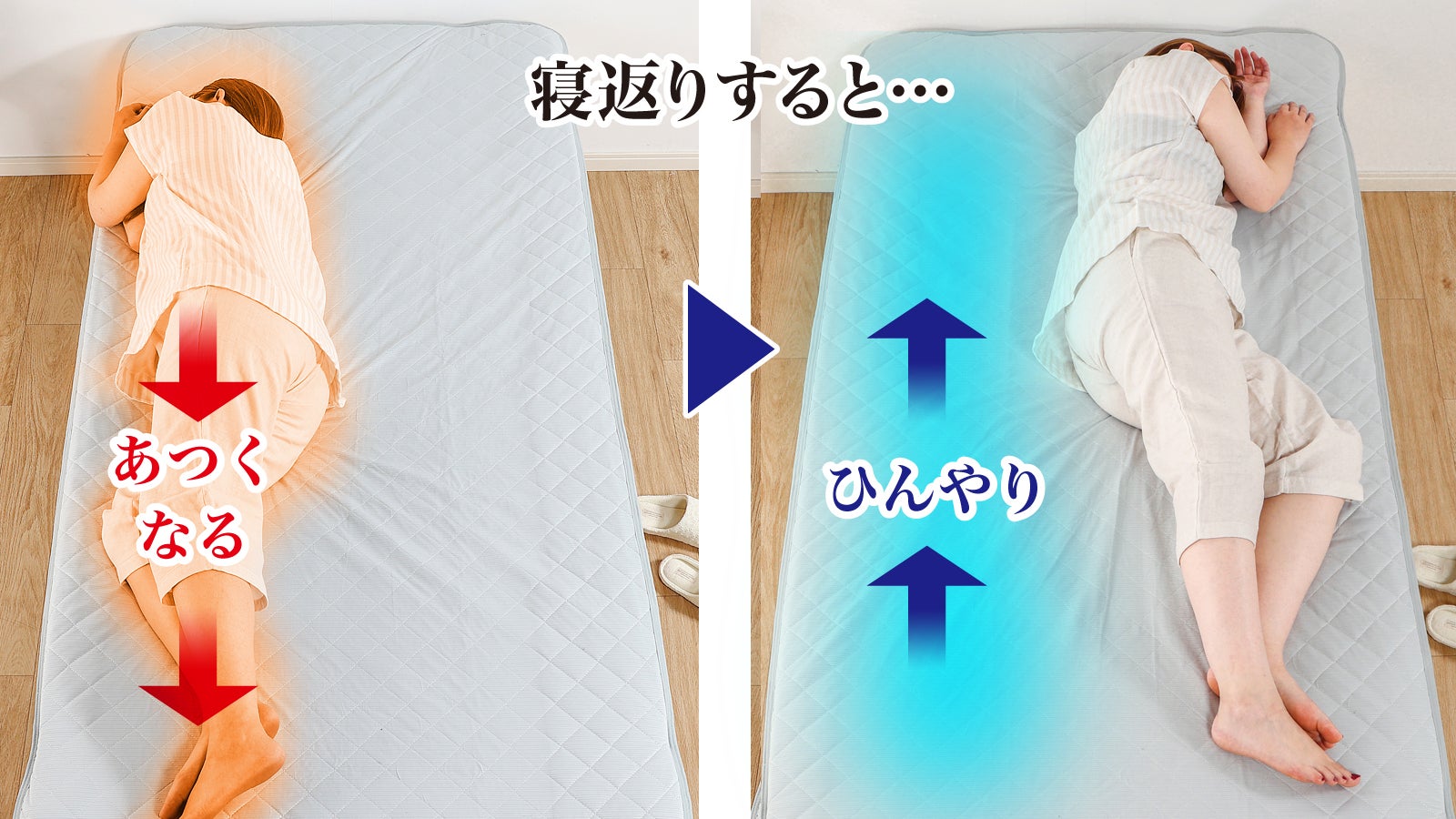 ただの冷感じゃない！ 『鉱石』敷きパッドの接触冷感で、寝苦しい夜が