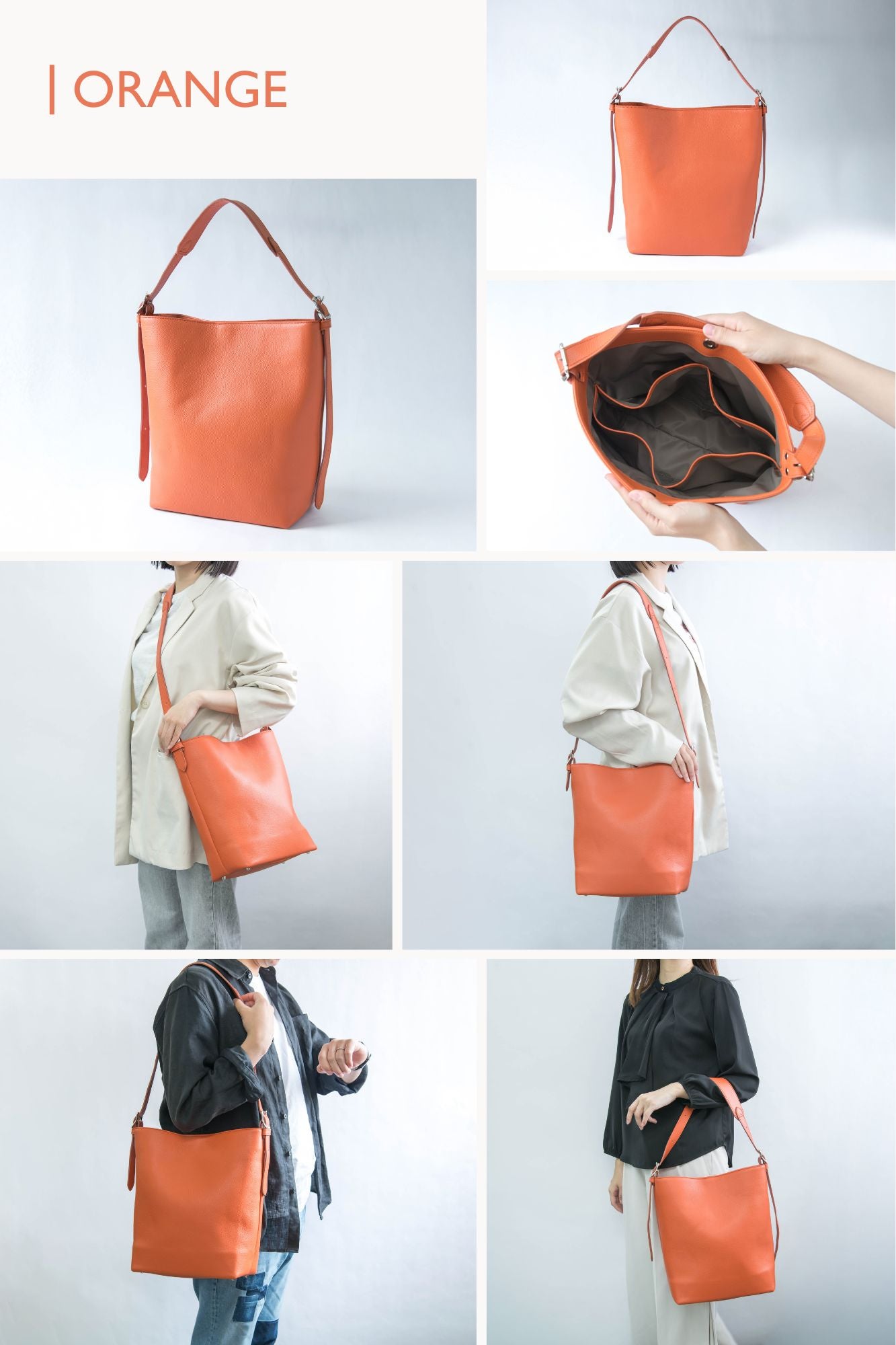 整理しやすく大容量】カンタン整理で使いやすい！3WAYバケットバッグ