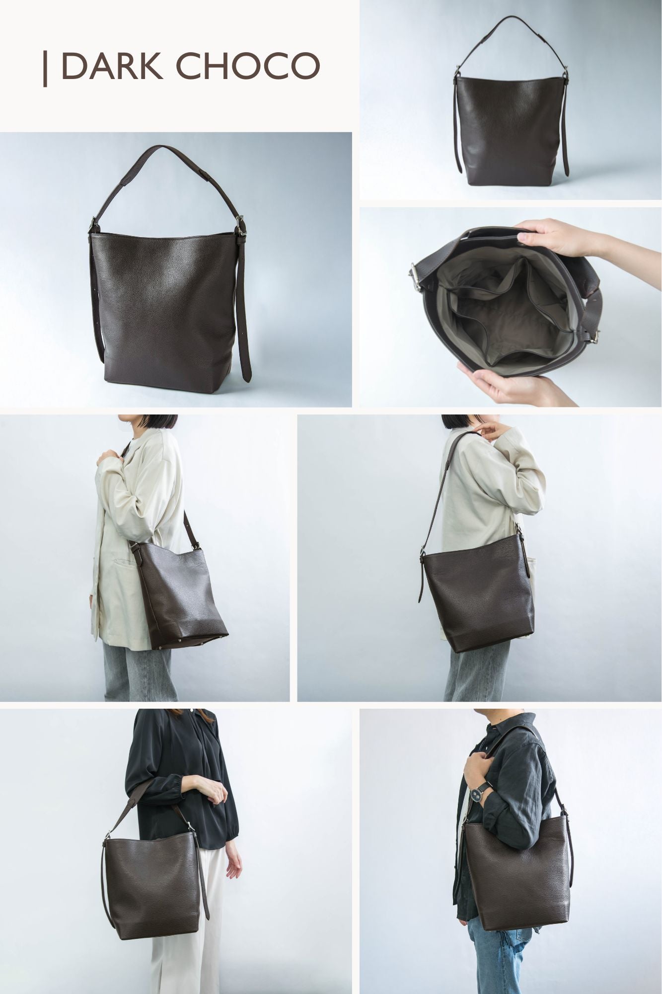 整理しやすく大容量】カンタン整理で使いやすい！3WAYバケットバッグ