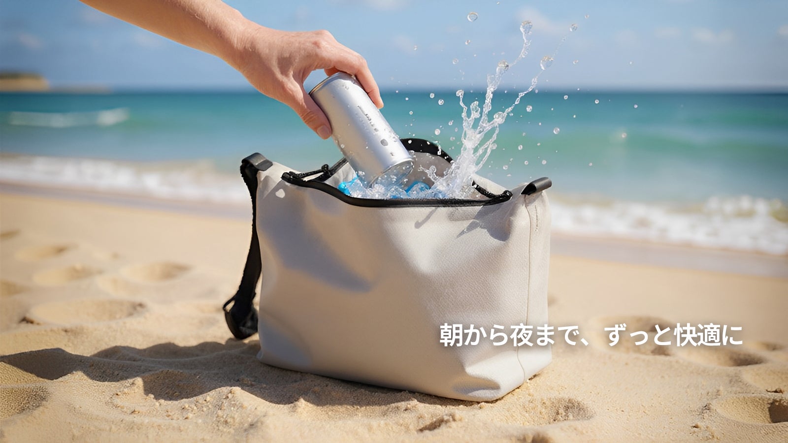 一日中ひんやり感をキープ、倒れても漏れにくい保冷バッグ、239gの軽量