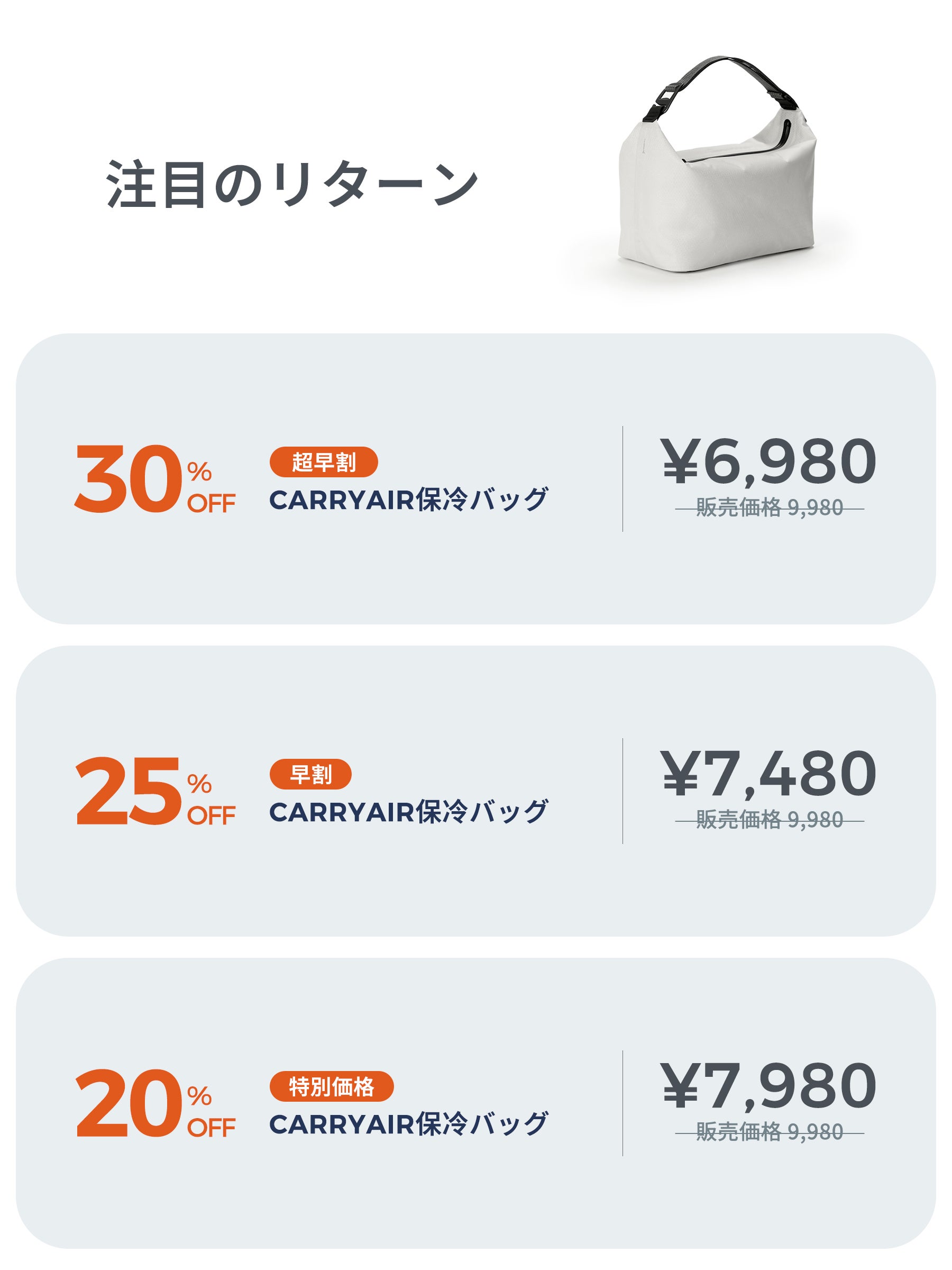 一日中ひんやり感をキープ、倒れても漏れにくい保冷バッグ、239gの軽量