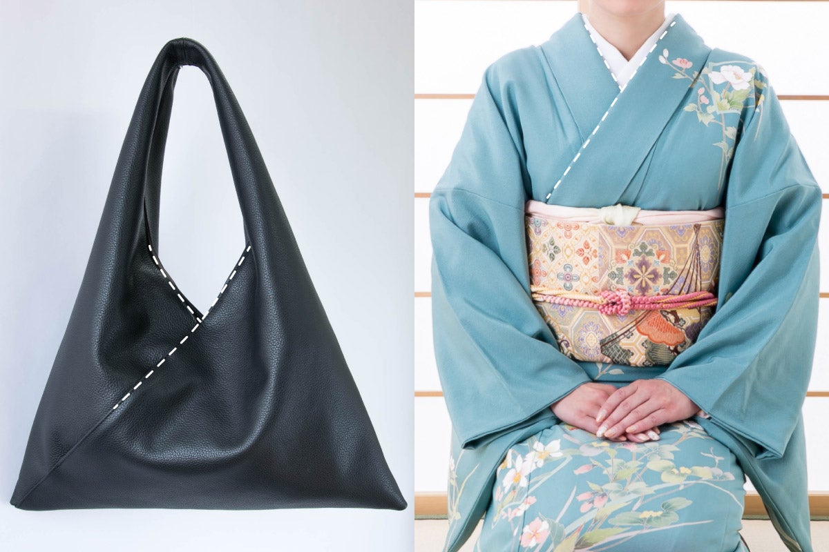 日本の職人技×和の美】風呂敷風本革バッグ「大人革包-かわづつみ