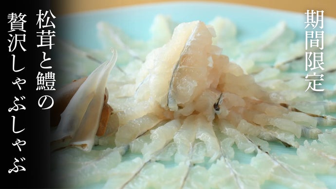 松茸を贅沢に。季節限定の鱧しゃぶのコースで至福の時をお過ごしください。