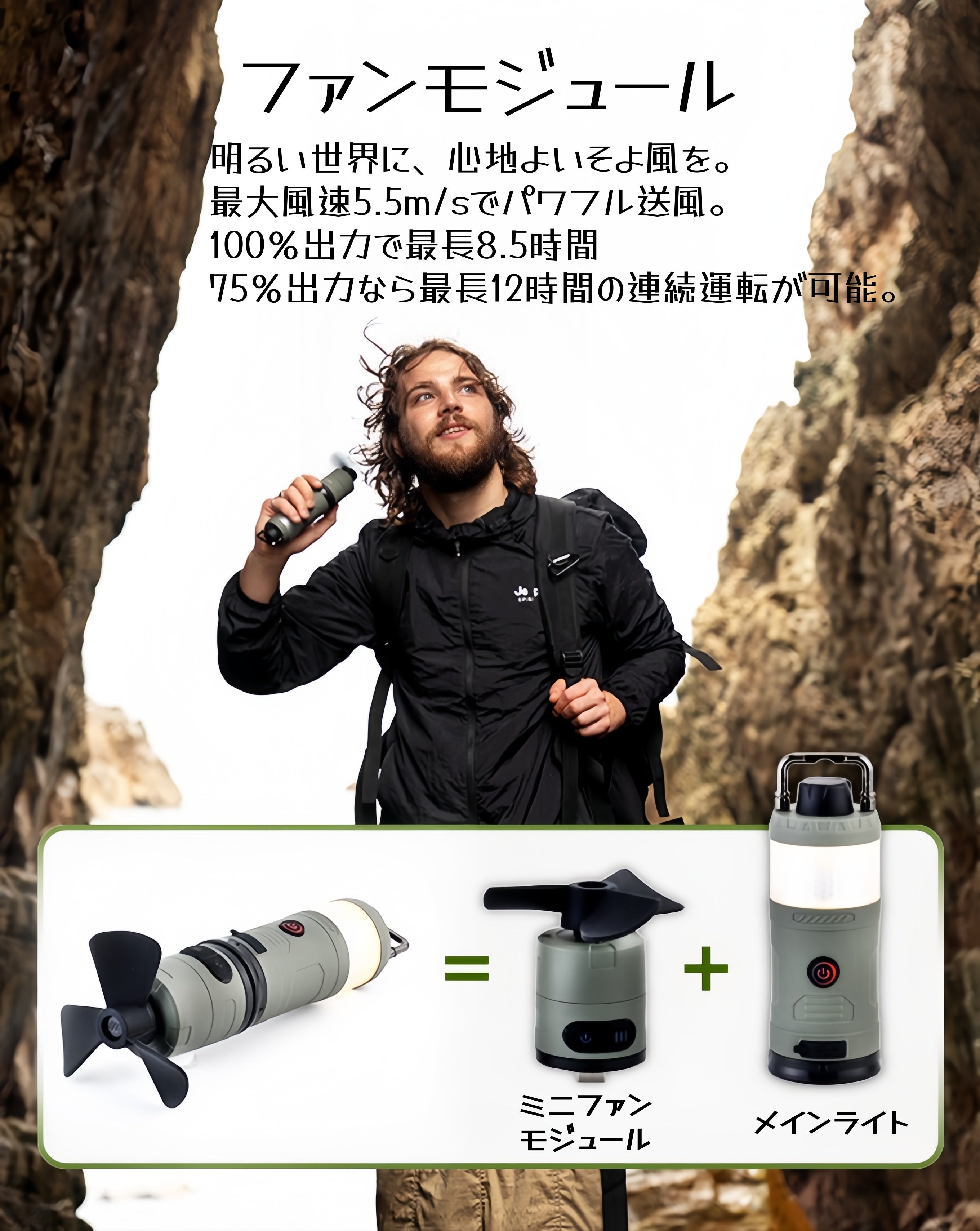 7in1ランタンLOVORK｜これ一台でキャンプも防災も！｜マクアケ