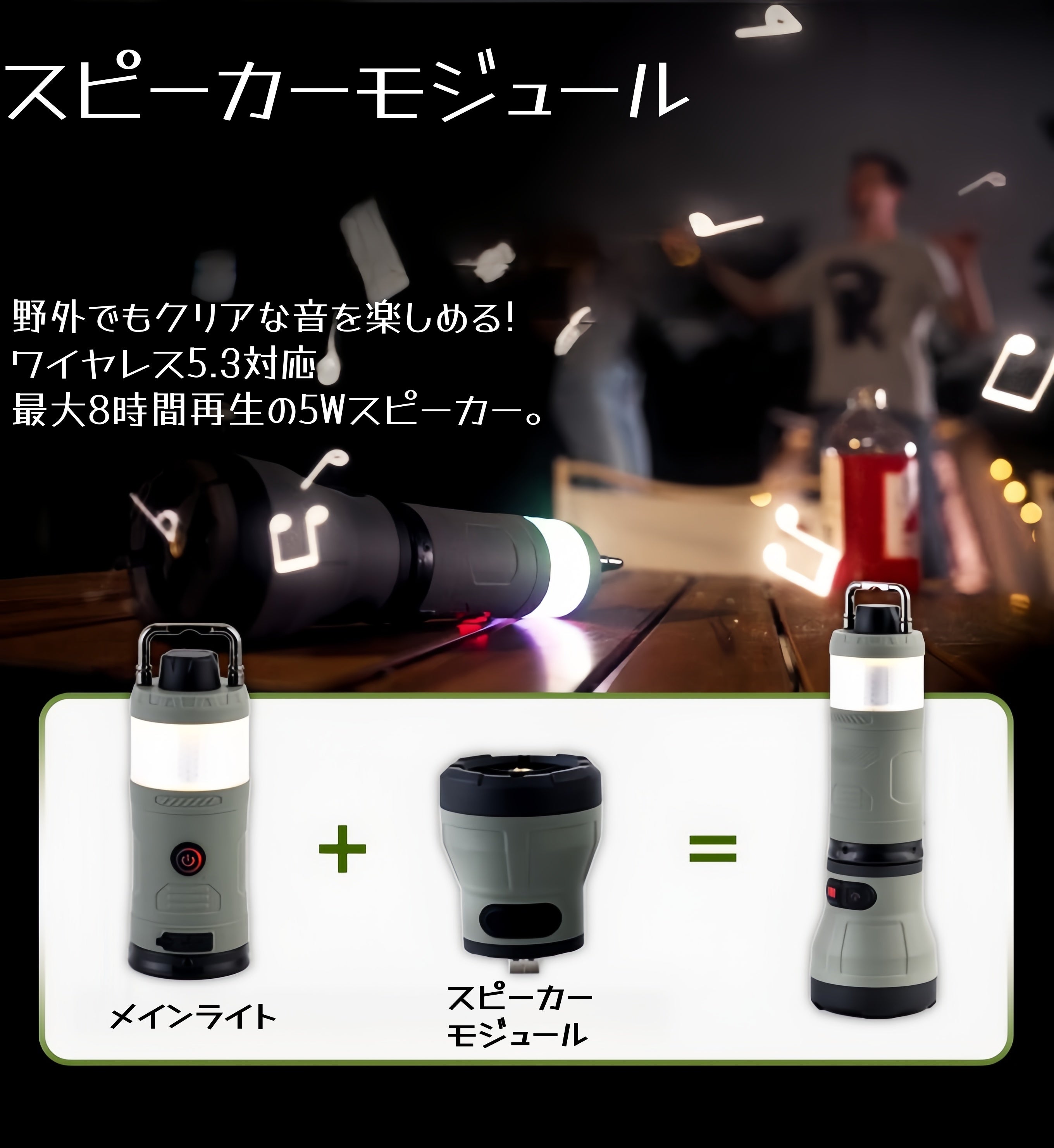 7in1ランタンLOVORK｜これ一台でキャンプも防災も！｜マクアケ