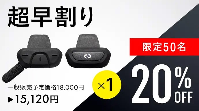 【新品】ROAMEE 自転車用　インカム 1秒通話】超小型でどんなヘルメットにも簡単装着。オープンイヤー