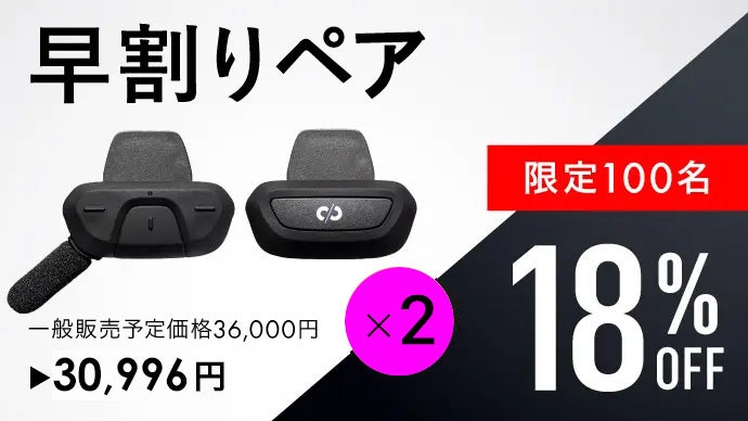 【新品】ROAMEE 自転車用　インカム 1秒通話】超小型でどんなヘルメットにも簡単装着。オープンイヤー