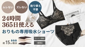 おりものの悩みに寄り添う新習慣　肌にも心にもやさしい"おりもの用吸水ショーツ&rdquo;