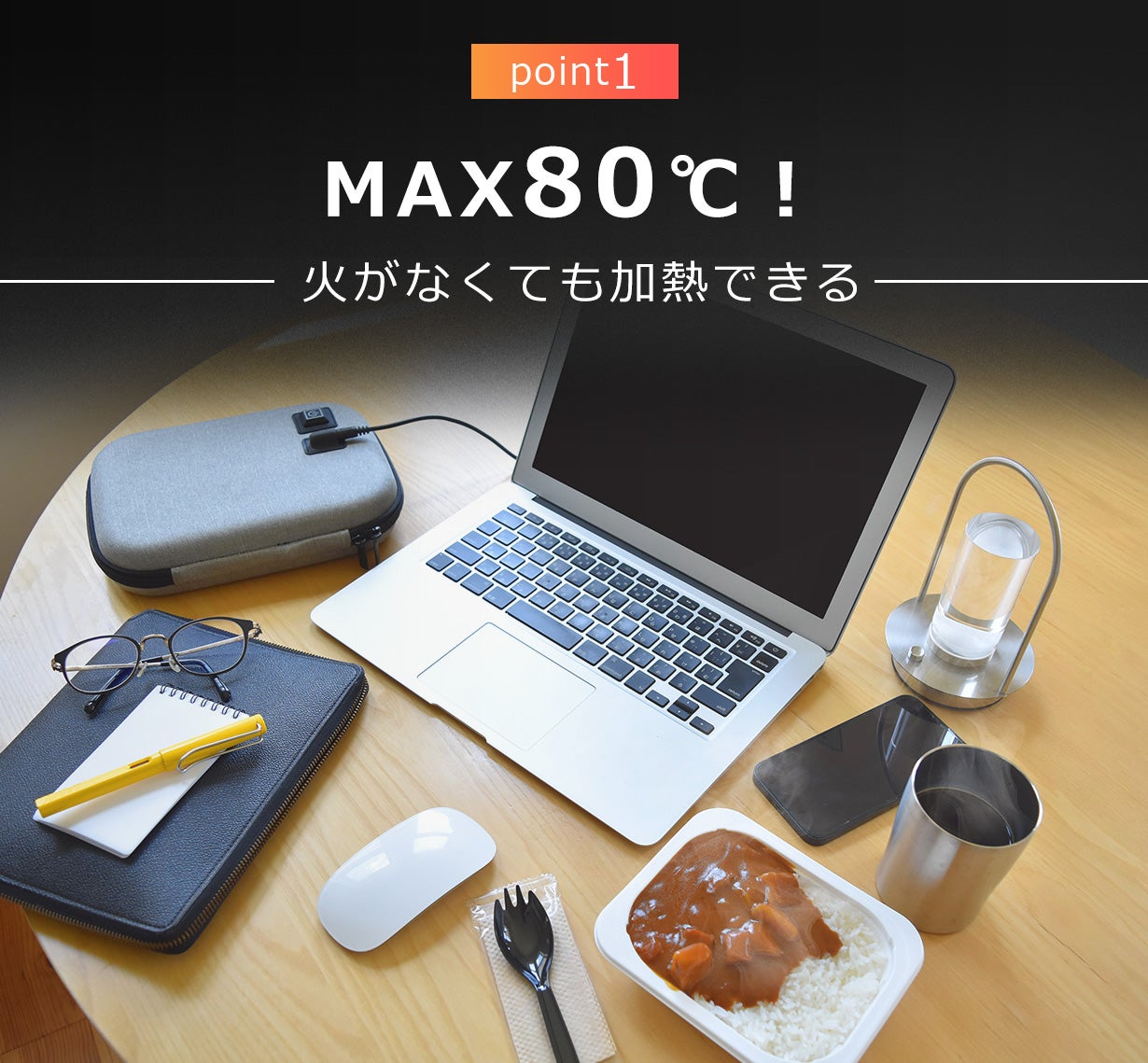 アンコール】3分で80℃※！水も火も不要でご飯＆レトルト食品が温め