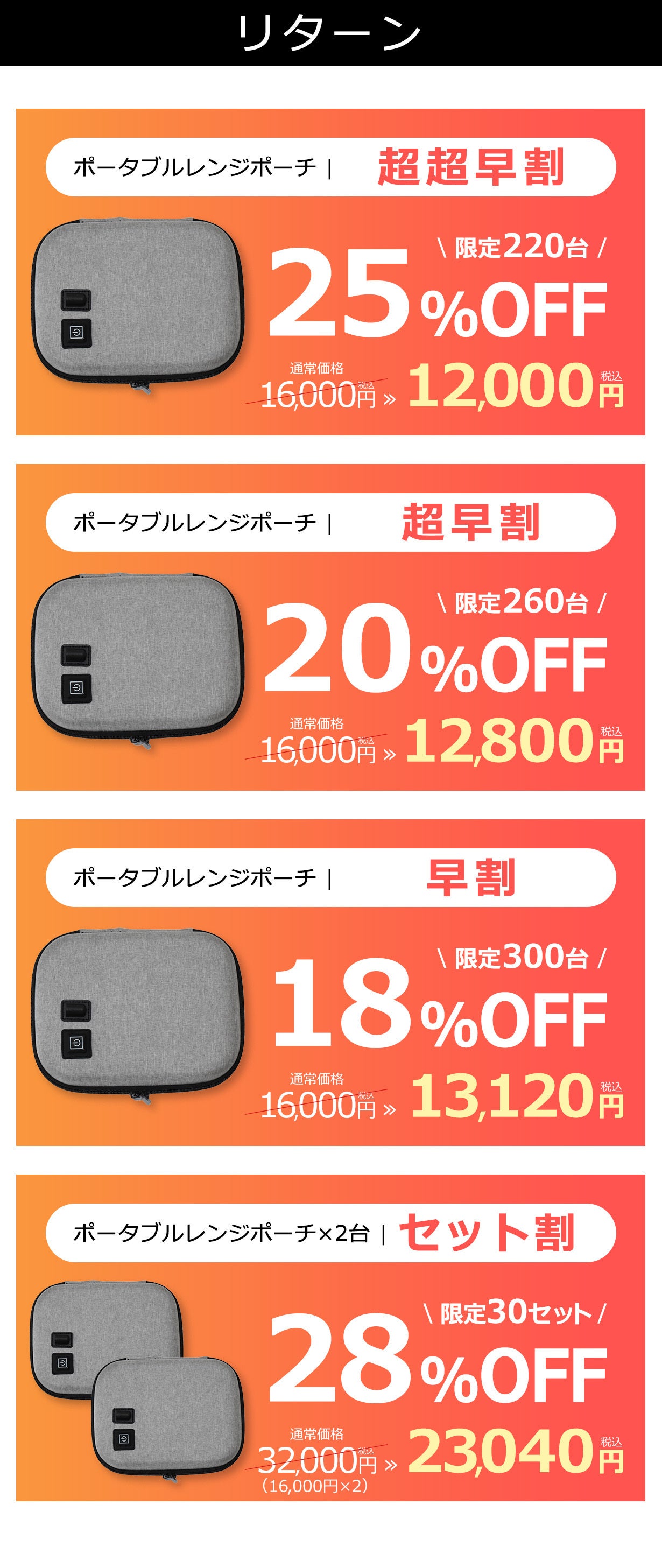 ポータブル加熱ポーチ A4サイズ 80℃ 40℃ 3分で80℃※】水も火も不要でご飯＆レトルト食品が作れるポータブル