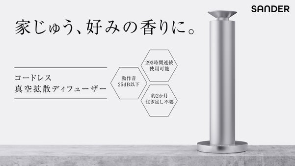【瞬時にアロマが部屋の隅々へ】置くだけで空気が変わる、五感で感じる心地よい空気。