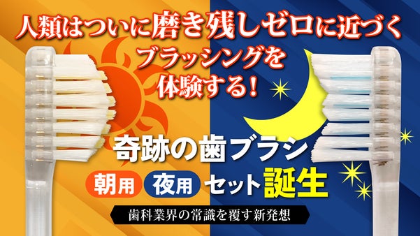 奇跡の歯ブラシシリーズ第4弾！朝と夜で使い分けできる歯ブラシ2本組セット