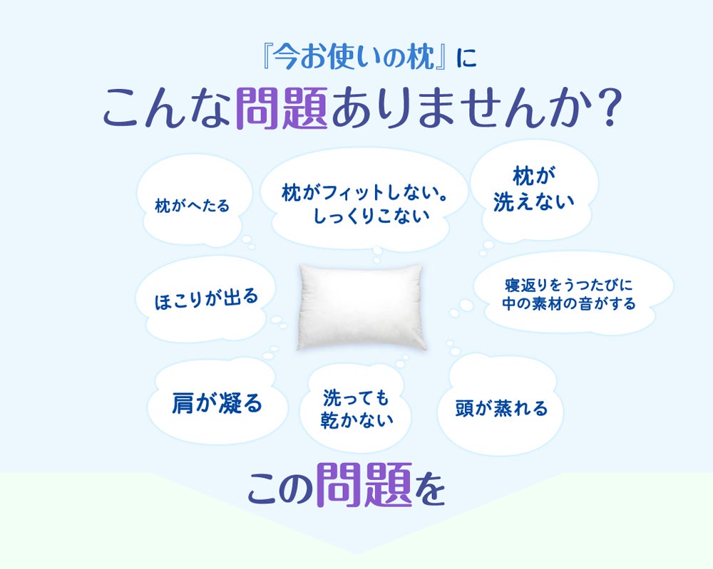 羽毛を超えた洗えるまくら！ホテルのような高品質を実現、未来素材の
