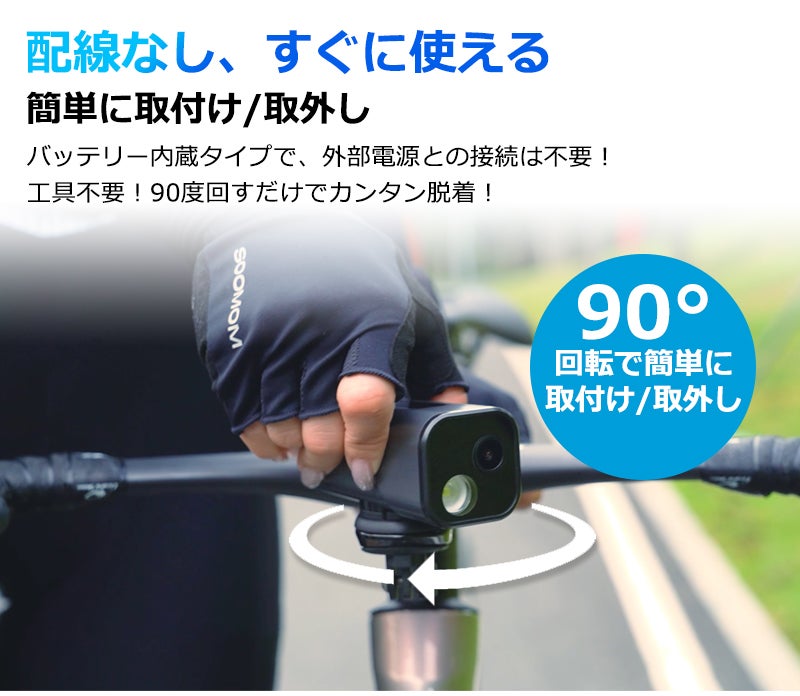 録画・ライト・GPSまで搭載！多機能自転車ドライブレコーダー「S1