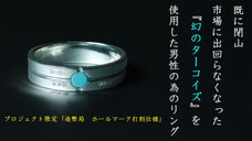 男性のためのスリーピングビューティー鉱山産ターコイズリング